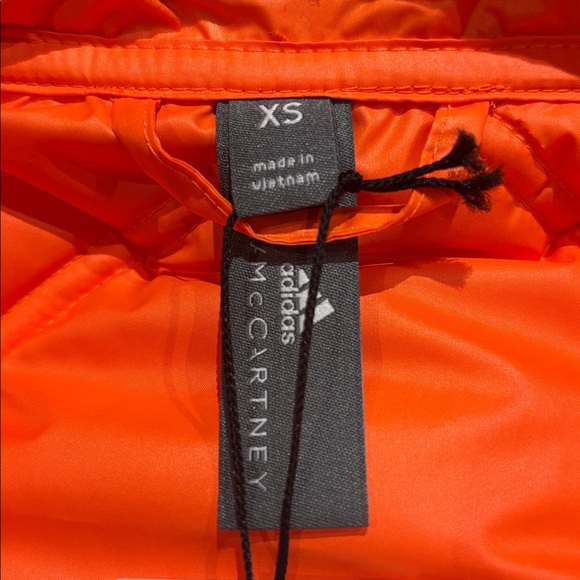 Adidas by Stella McCartney NWT Convertible Quilted Puffer Jacket Vest Orange XS - Picture 12 of 16